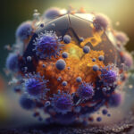 Microscopic view of lipid nanoparticle structure